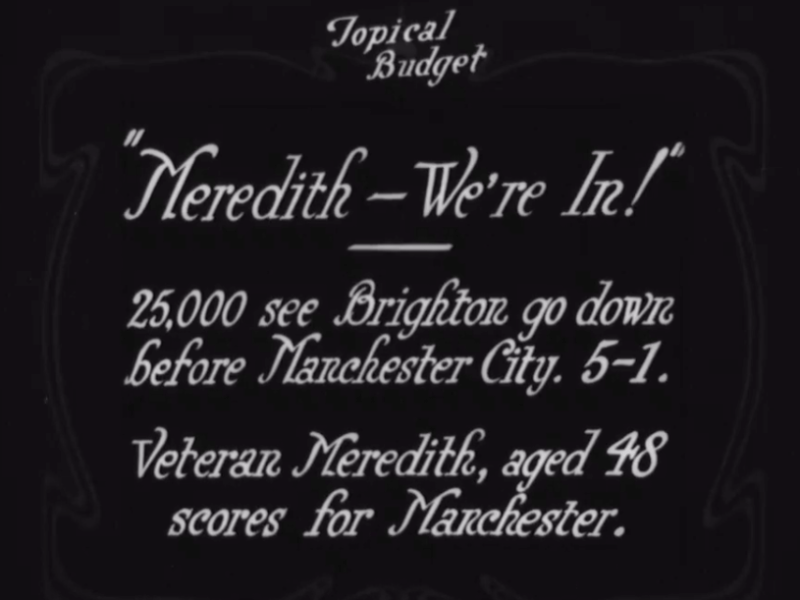 Manchester City V Brighton – The Story And Film Of The First Ever&nbsp;Meeting