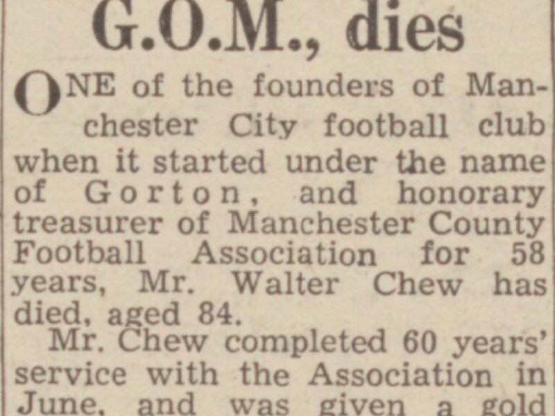 Death of Walter&nbsp;Chew