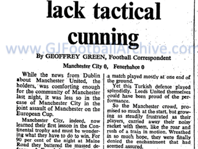 A European Cup&nbsp;First