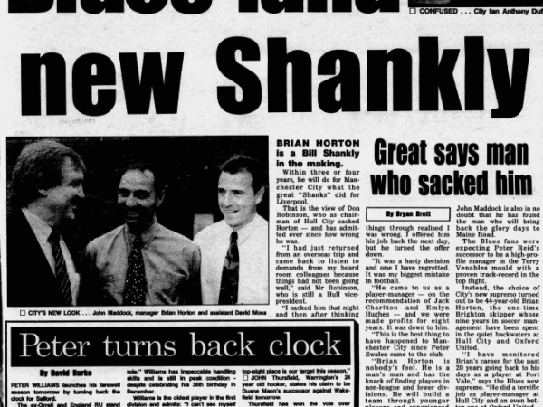 Brian Horton – New MCFC&nbsp;Manager
