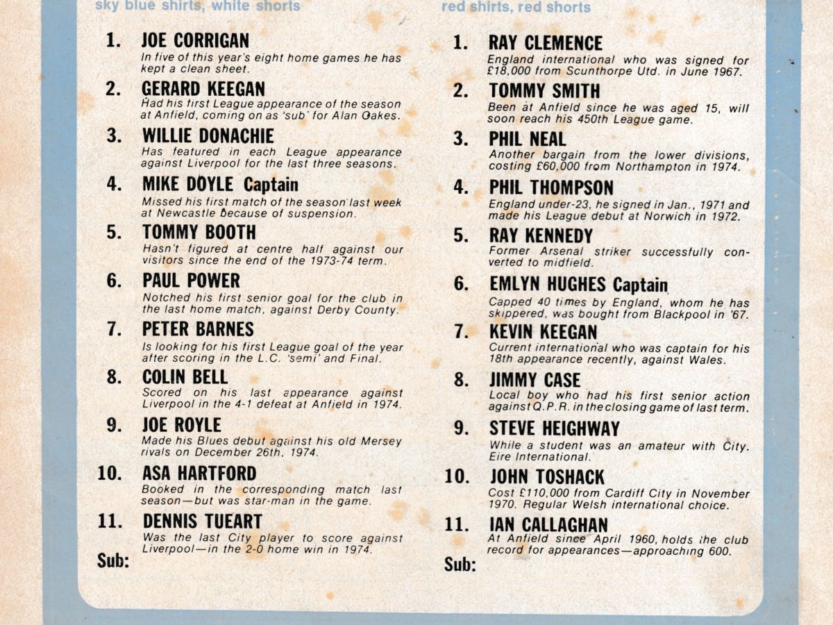 Fifty Years Ago Today: City v&nbsp;Liverpool