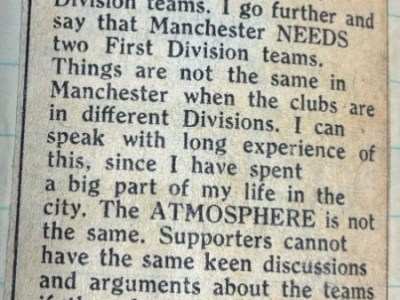 Former Blue Matt Busby Congratulates Manchester&nbsp;City