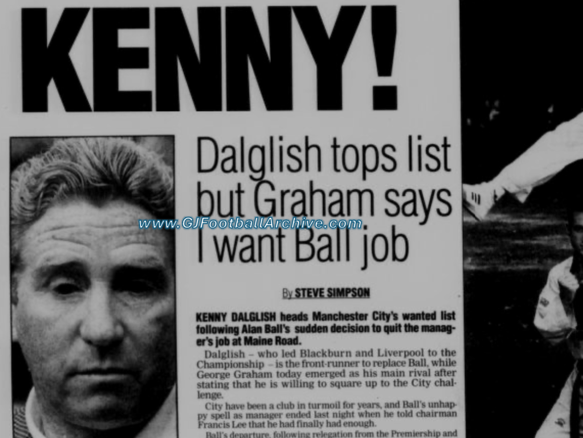 Ball Out, Dalglish or Graham&nbsp;in?