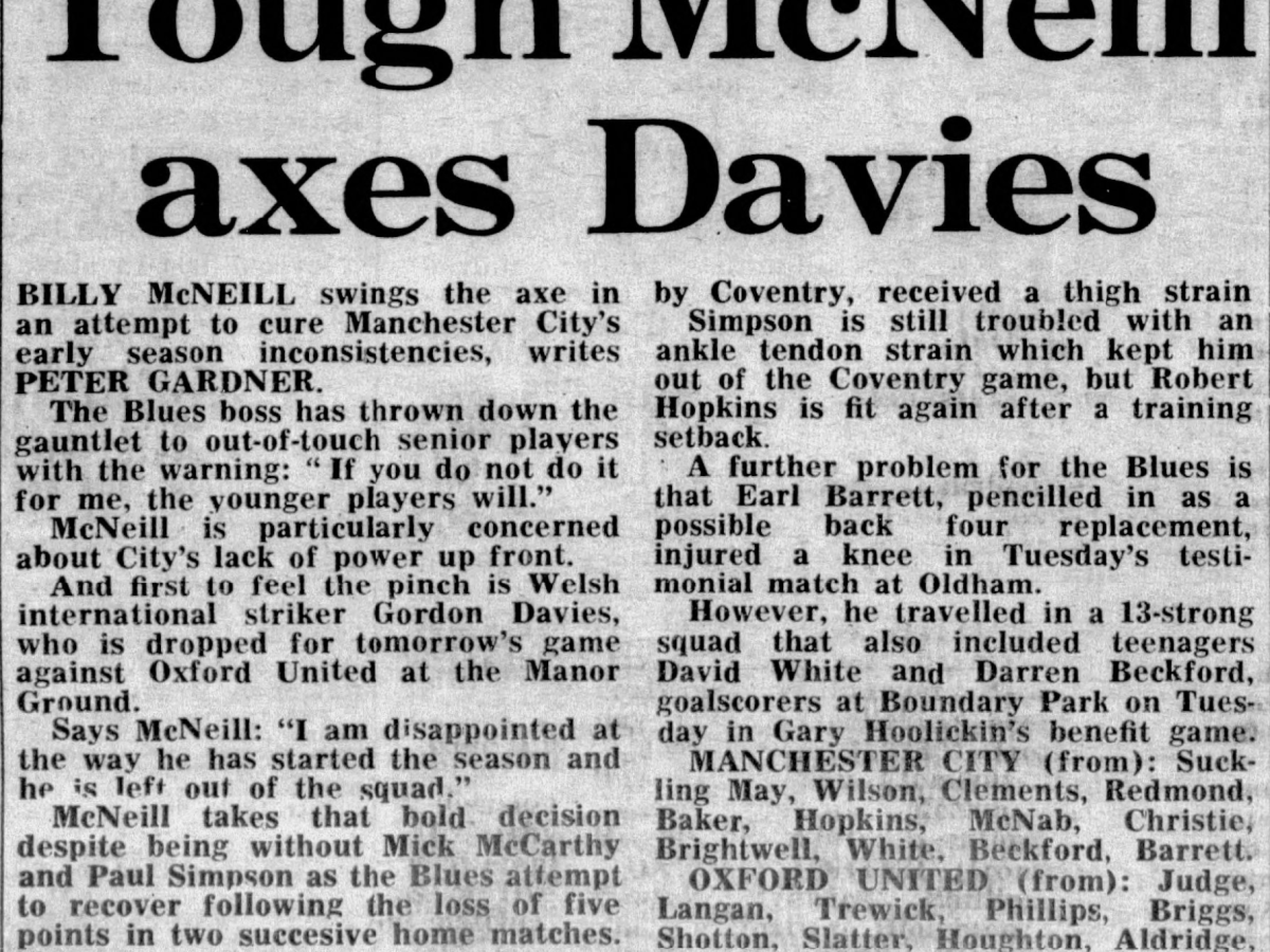 40 Years Ago: McNeill Swings the&nbsp;Axe